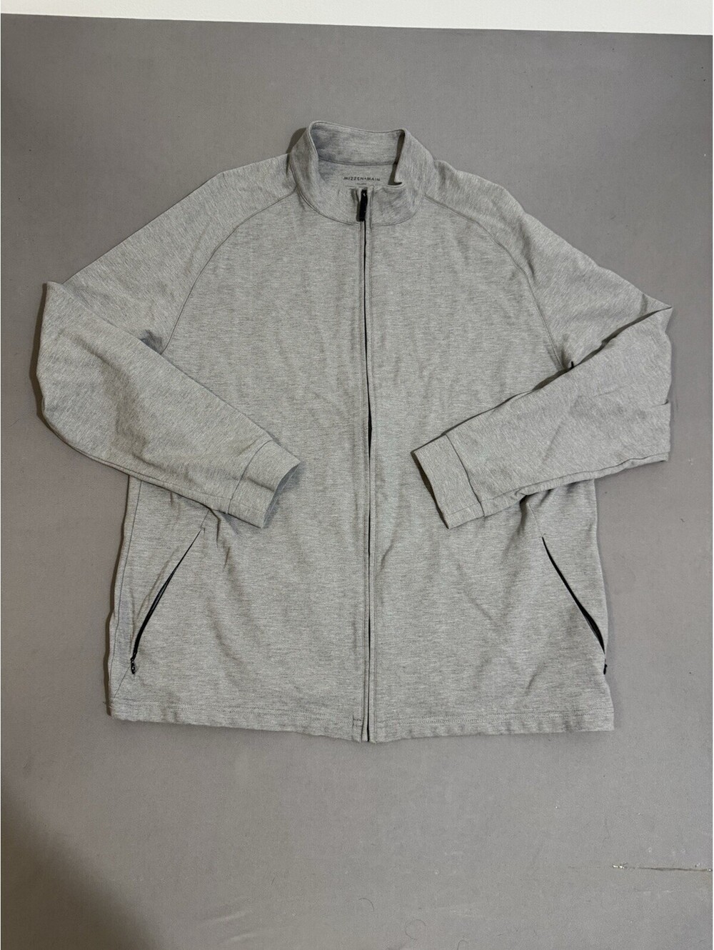 Mizzen Main Jacket Mens XXL Grey Full Zip Performance Tech Pro Flex Athleisure